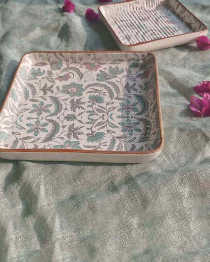 Decoupage Square Platter | 8 inches