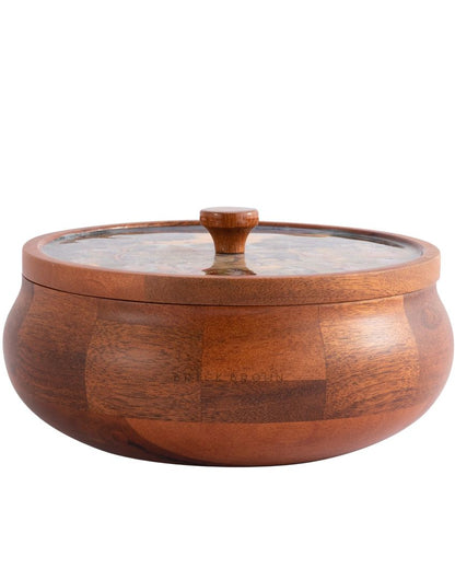 Saga Wooden Masala Box | 8.5 x 4.2 inches