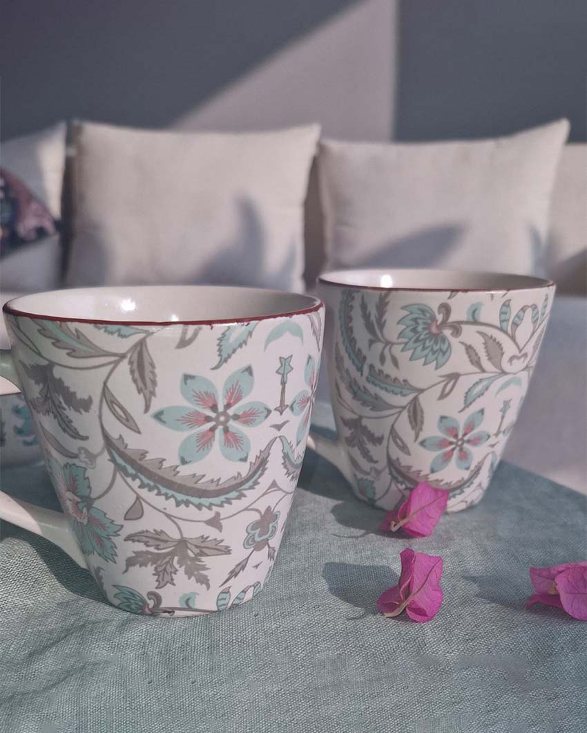 Decoupage Coffee Mugs | Set Of 2 | 4 inches