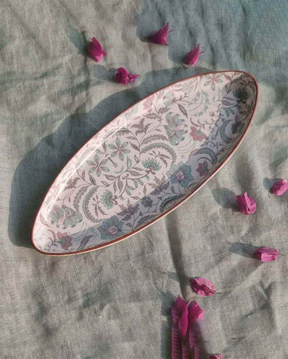 Decoupage Oval Platter | 13 x 6 inches