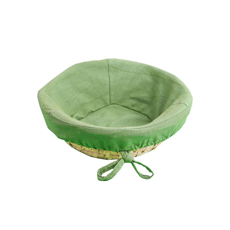 Nelvayal Bread Basket | 14 x 14 Inches | Multiple Colors Green