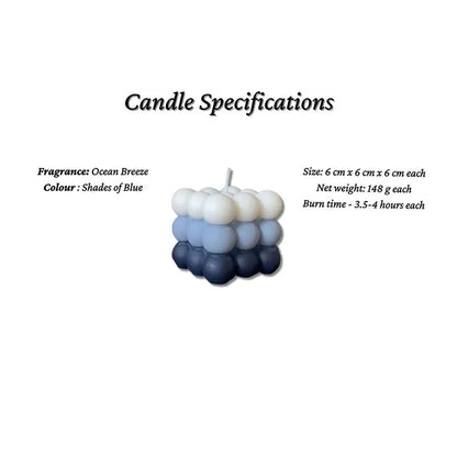 Blue Ombre Big Bubble Candle Default Title