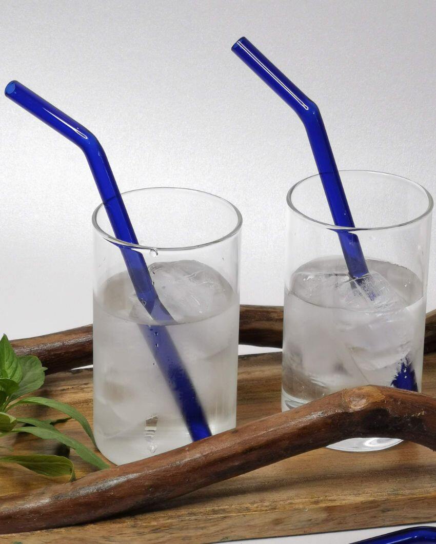 Reusable Glass 6 Straws With Brush