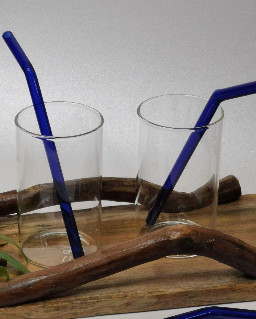 Reusable Glass 6 Straws With Brush