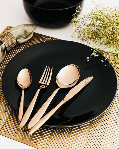 Chic & Precision Crafted Seamless Cutting Stainless Steel Rose Gold Knife | Set of 6 | 6 inches