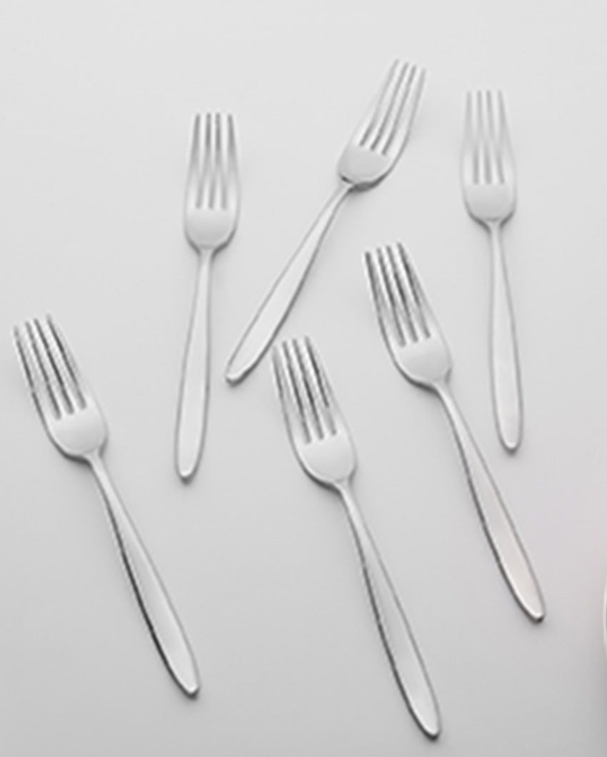 Elegant Design Silver Shade Forks | Set of 6