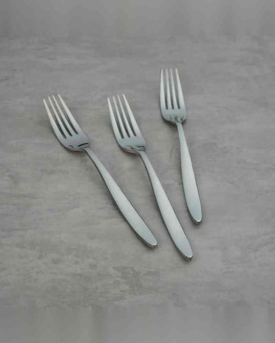 Elegant Stainless Steel Silver Finish Fork | Set of 3