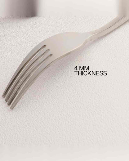 Elegant Stainless Steel Silver Finish Fork | Set of 3