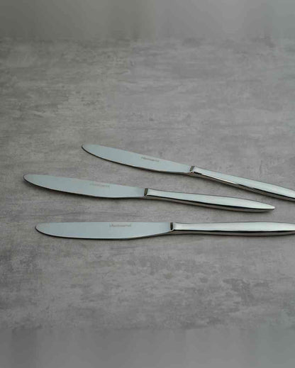 Sleek Stainless Steel Silver Finish Knife | Set of 3