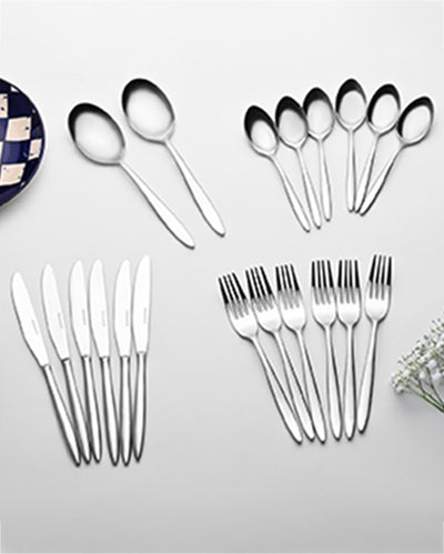 Premium Collection Silver Shade Cutlery | Pack of 20