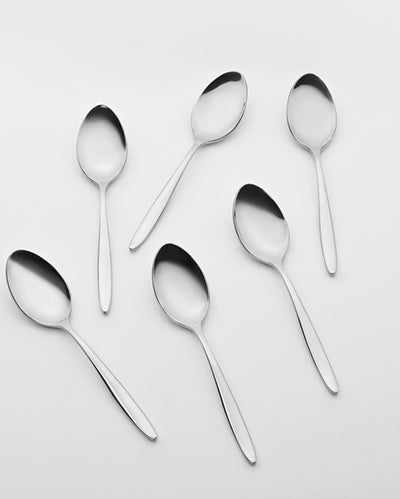 Elegant Silver Shade Premium Collection Spoons | Set of 6