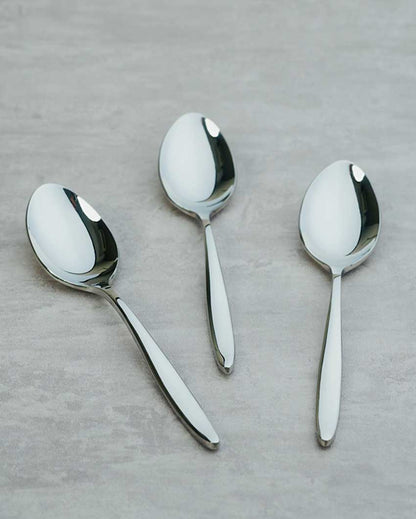 Elegant Silver Shade Premium Collection Spoons | Set of 6