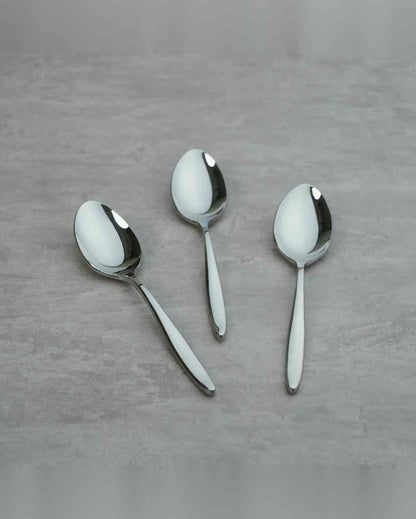 Premium Stainless Steel Silver Finish Spoon | Set of 3