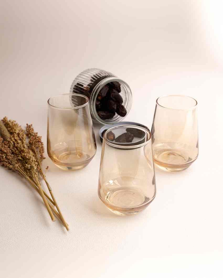 Luxury Golden Water Glass | Set of 6 | 390 ML