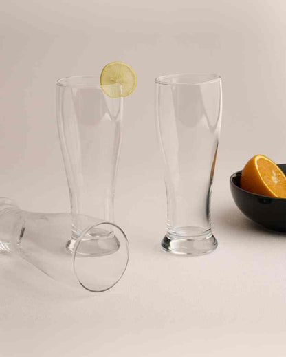 Crystal Transparent Beer Glass | Set of 6 | 460 ML