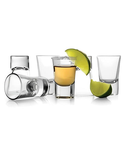 Elegant & Compact Perfect Tequila Shots Clear Glasses | Set of 6 | 3 x 3 inches | 590ml