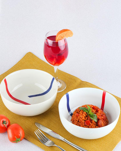 High-End Premium TAMO White Porcelain Snack Bowl | Set of 2 | 7 x 3 inches | 750ml