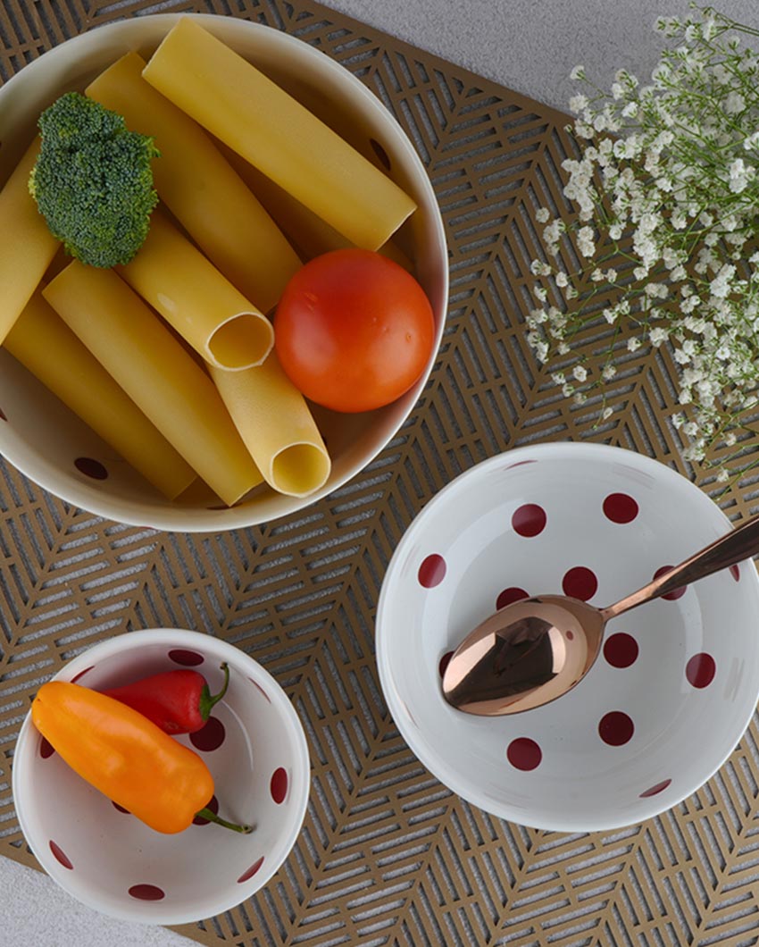 Glossy Look Porcelain Snack Bowl | Set of 2 | 7 x 3 inches | 750ml