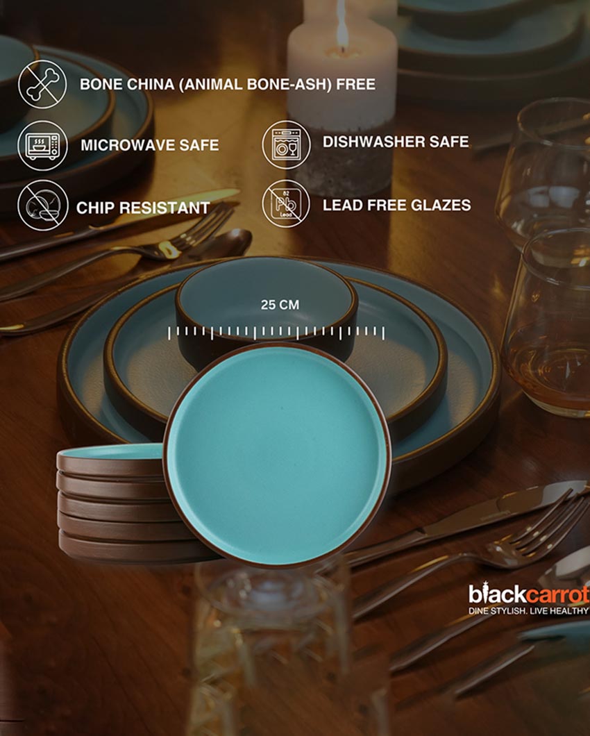 Matte Glazed Stoneware Full Plate | Set of 6 | 10 inches