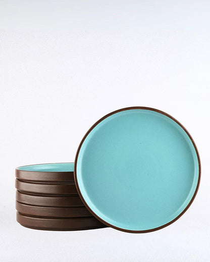 Everyday Use Friendly Stoneware Quarter Plates | Set of 6 | 7 inches