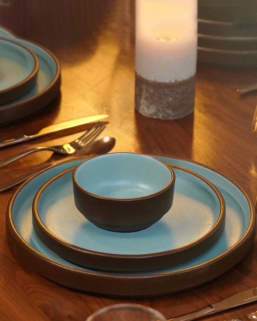 Elegant Classic Stoneware Small Bowl | Set of 6 | 3 x 2 inches | 220ml