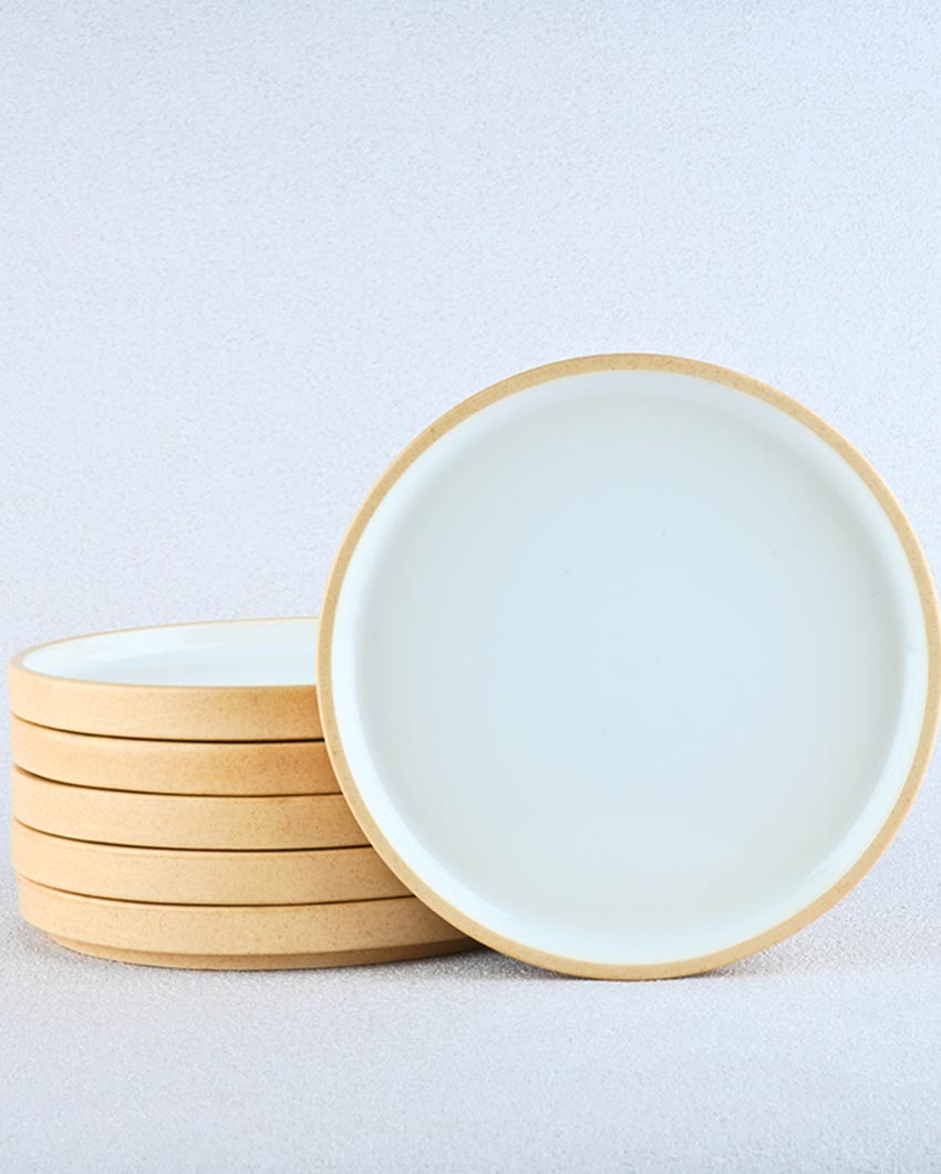 Matte Glazed Stoneware Full Plate | Set of 6 | 10 inches
