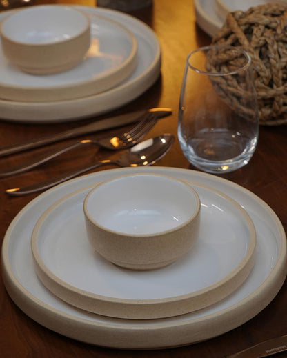 Everyday Use Friendly Stoneware Quarter Plates | Set of 6 | 7 inches