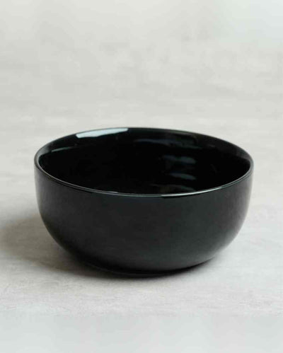 Classic Black Ceramic Stoneware Serving Bowl | 1500 ML | 8 inches