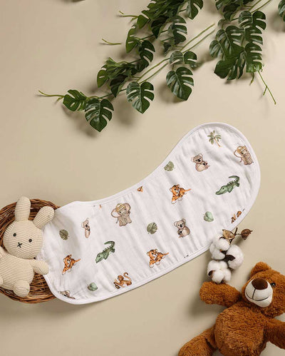 Animal Kingdom Printed Burp Cloth | 20 x 9 inches