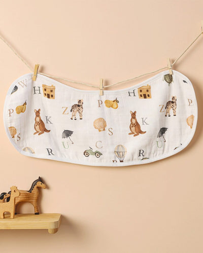 Alphabet Printed Burp Cloth | 20 x 9 inches