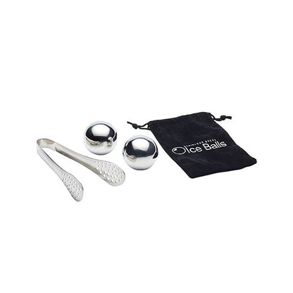 Stainless Steel Ice Balls Tongs and Storage Bag Default Title