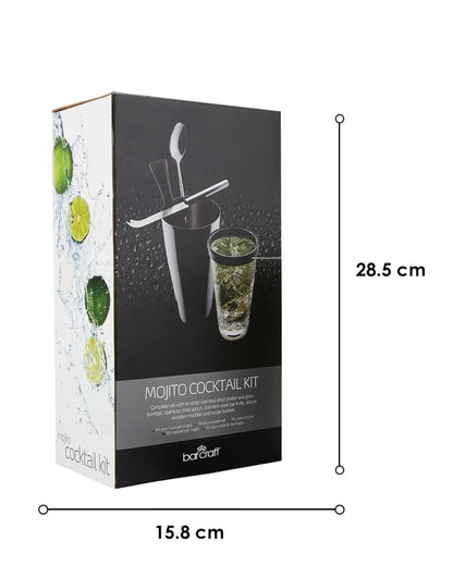 BarCraft Fancy Mojito Cocktail Combo | Set of 6 | 6 x 4 x 11 inches