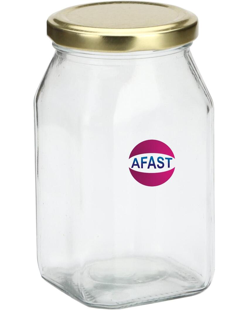 Compact Clear Glass Storage Jar for Kitchen and Home Organization | 200 ML | 3 x 4 inches