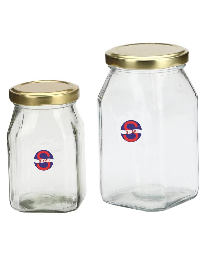 Compact Clear Glass Storage Jar for Kitchen and Home Organization | 200 ML | 3 x 4 inches