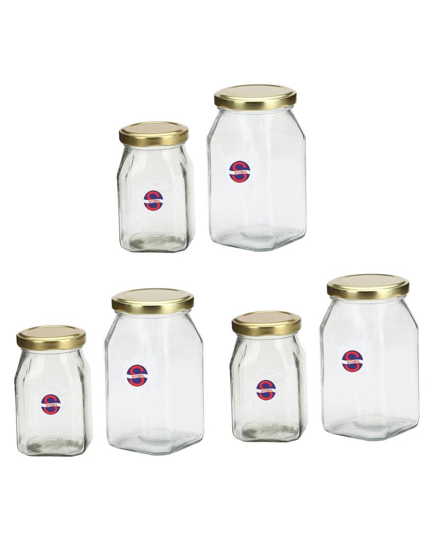 Compact Clear Glass Storage Jar for Kitchen and Home Organization | 200 ML | 3 x 4 inches