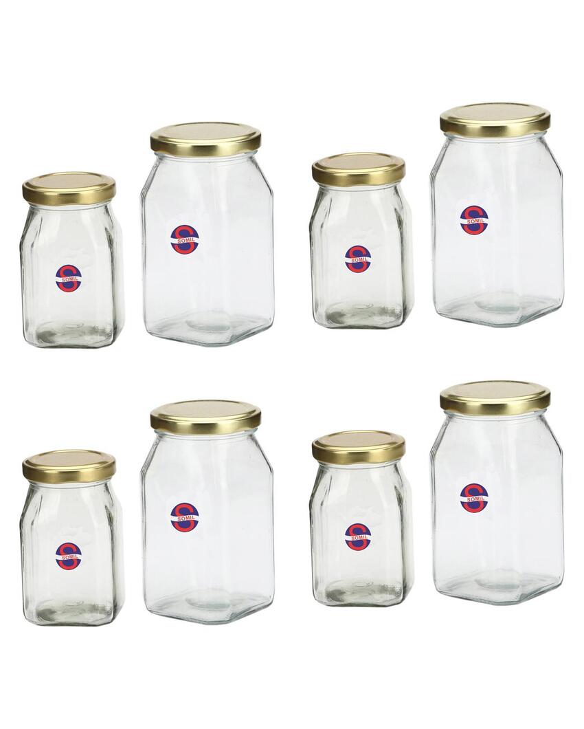 Compact Clear Glass Storage Jar for Kitchen and Home Organization | 200 ML | 3 x 4 inches