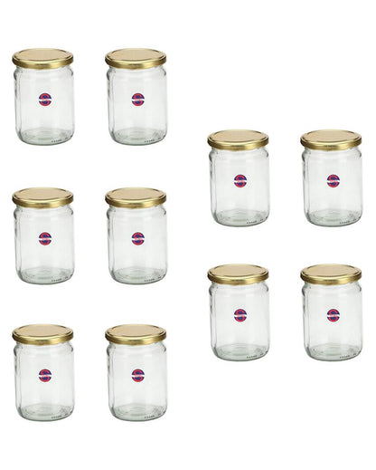 Large Clear Versatile Glass Jar for Home Organization and Kitchen Use | 500 ML | 4 x 5 inches