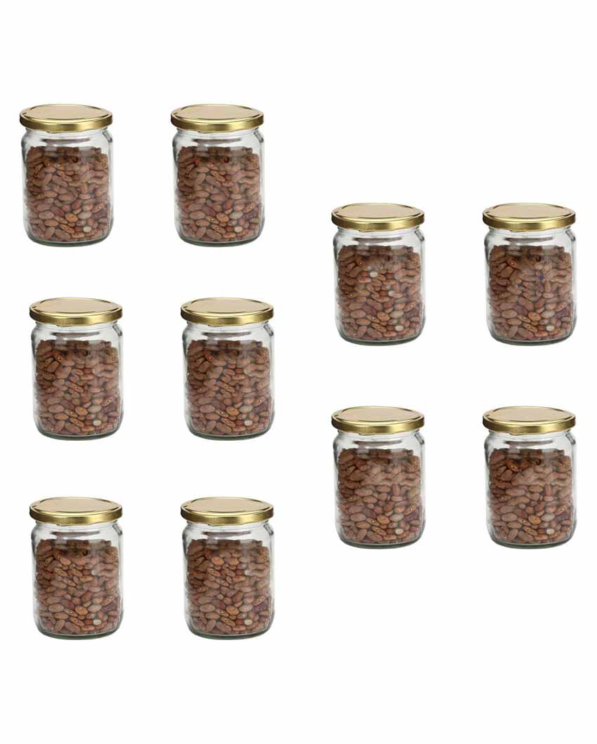 Classy Design Transparent Glass Jar Containers | 4 x 5 inches | 500ml