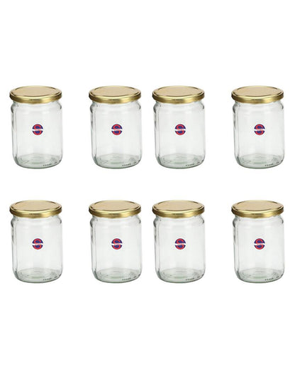 Large Clear Versatile Glass Jar for Home Organization and Kitchen Use | 500 ML | 4 x 5 inches