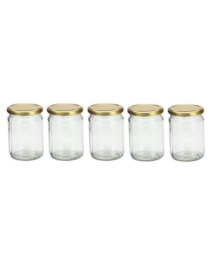 Large Clear Versatile Glass Jar for Home Organization and Kitchen Use | 500 ML | 4 x 5 inches