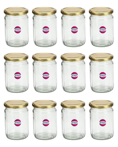 Large Clear Versatile Glass Jar for Home Organization and Kitchen Use | 500 ML | 4 x 5 inches