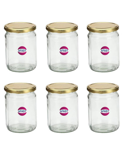 Large Clear Versatile Glass Jar for Home Organization and Kitchen Use | 500 ML | 4 x 5 inches