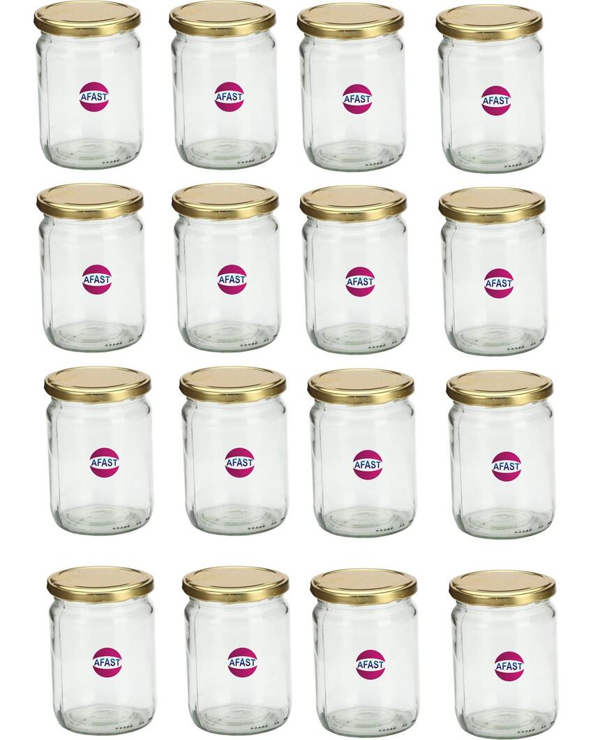 Large Clear Versatile Glass Jar for Home Organization and Kitchen Use | 500 ML | 4 x 5 inches