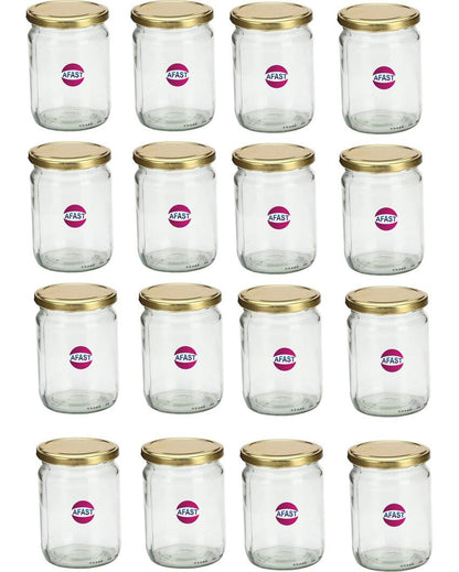 Large Clear Versatile Glass Jar for Home Organization and Kitchen Use | 500 ML | 4 x 5 inches