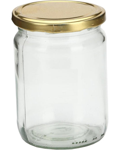 Large Clear Versatile Glass Jar for Home Organization and Kitchen Use | 500 ML | 4 x 5 inches