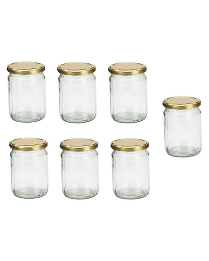 Large Clear Versatile Glass Jar for Home Organization and Kitchen Use | 500 ML | 4 x 5 inches