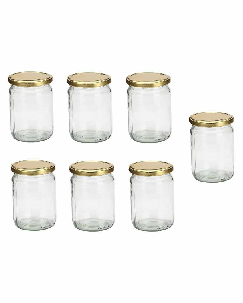 Classy Design Transparent Glass Jar Containers | 4 x 5 inches | 500ml
