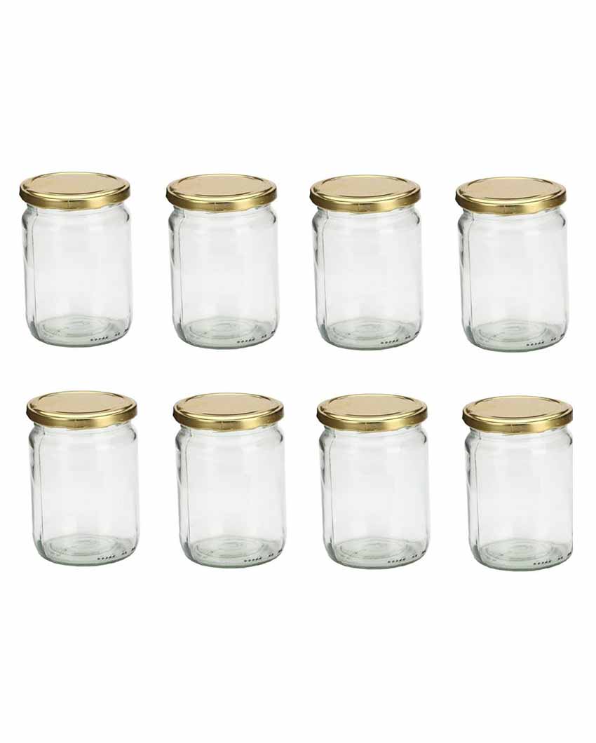Classy Design Transparent Glass Jar Containers | 4 x 5 inches | 500ml