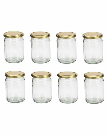 Classy Design Transparent Glass Jar Containers | 4 x 5 inches | 500ml
