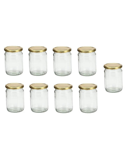 Large Clear Versatile Glass Jar for Home Organization and Kitchen Use | 500 ML | 4 x 5 inches